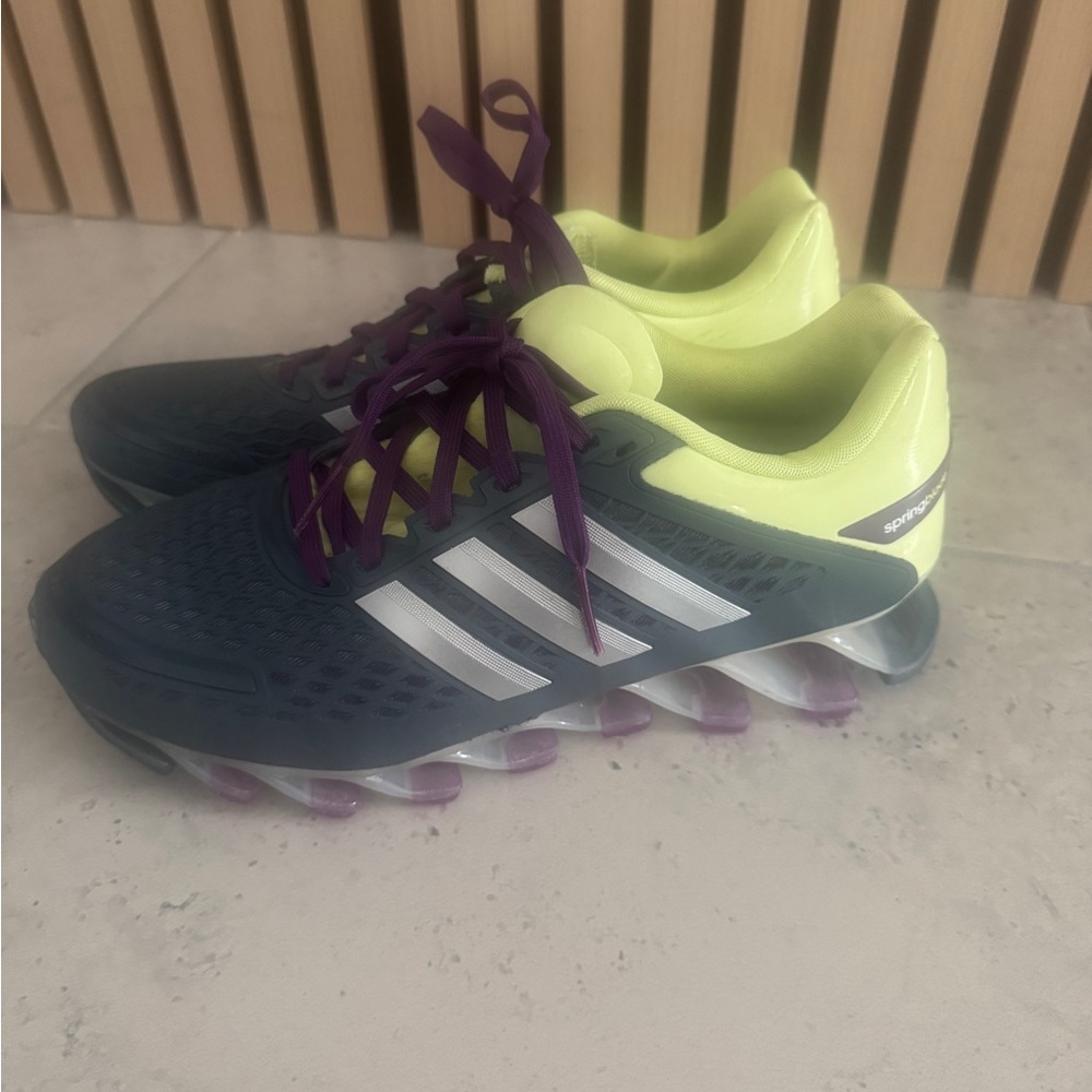 Adidas Springblade Razor Glow & Metallic Silver Running Shoes Sz 6 1/2